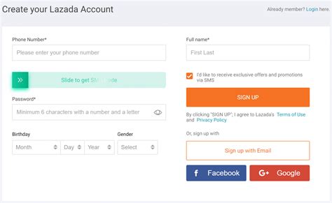 lazada.co.th login|lazada website.